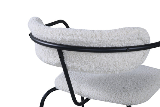 Duffy fåtölj, off-white teddytyg