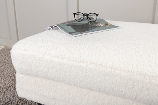 Boom puff, vit teddytyg