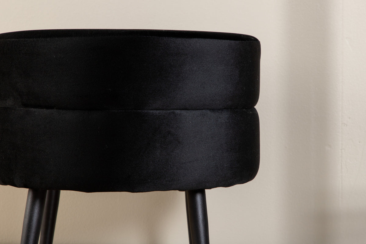 Pot puff/fotpall, svart