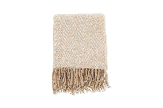 Toby pläd 170 x 130 cm, beige