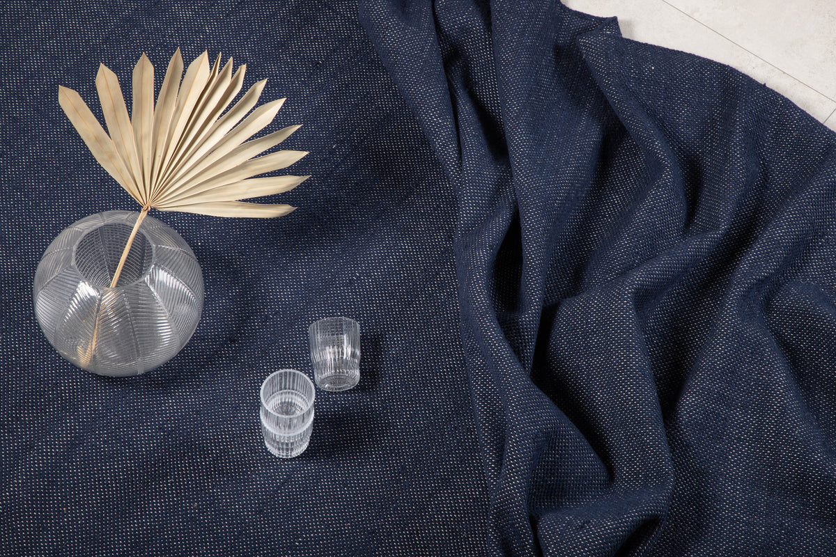 Panipat matta 240 x 170, mörkblå