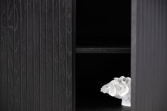 Björkön skåp, svart 75x150x42