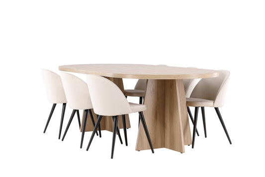 Velvet & Bootcut matgrupp, beige