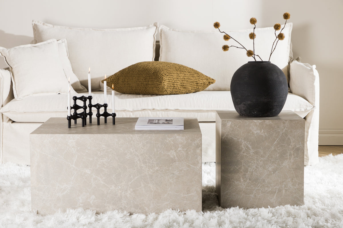 York soffbord 80 x 60 cm, beige