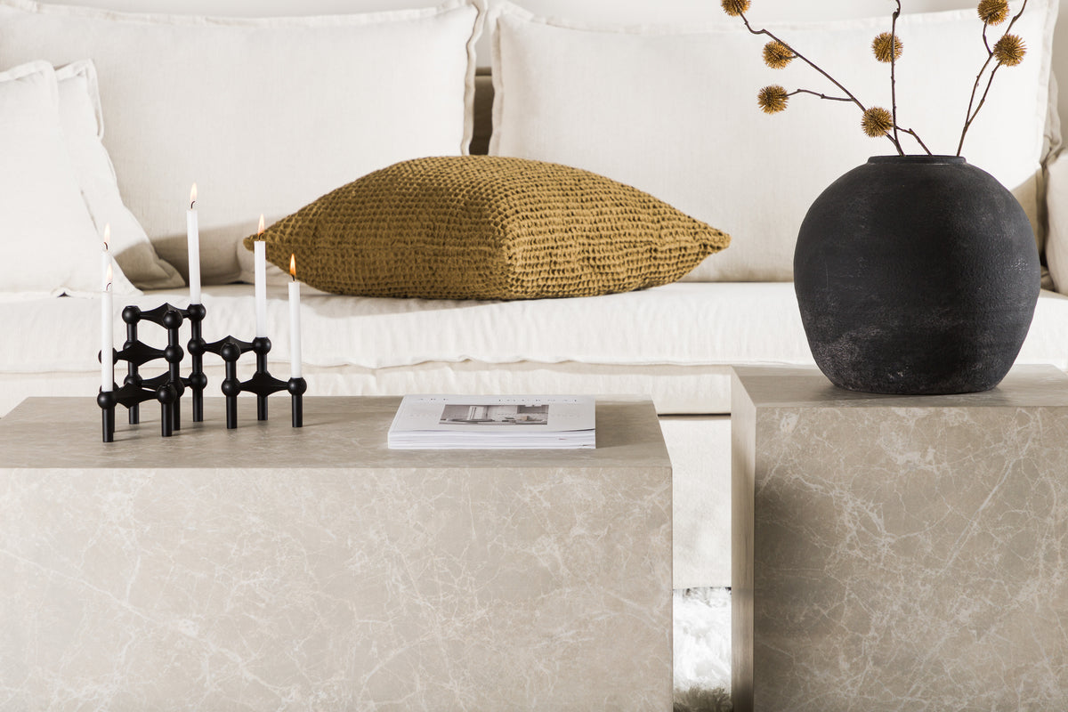 York soffbord 80 x 60 cm, beige