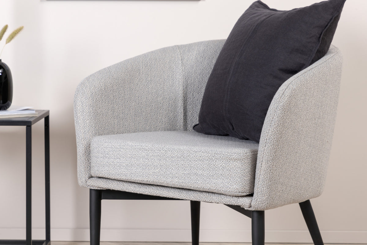 Fluffy fåtölj, grå