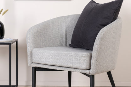 Fluffy fåtölj, grå