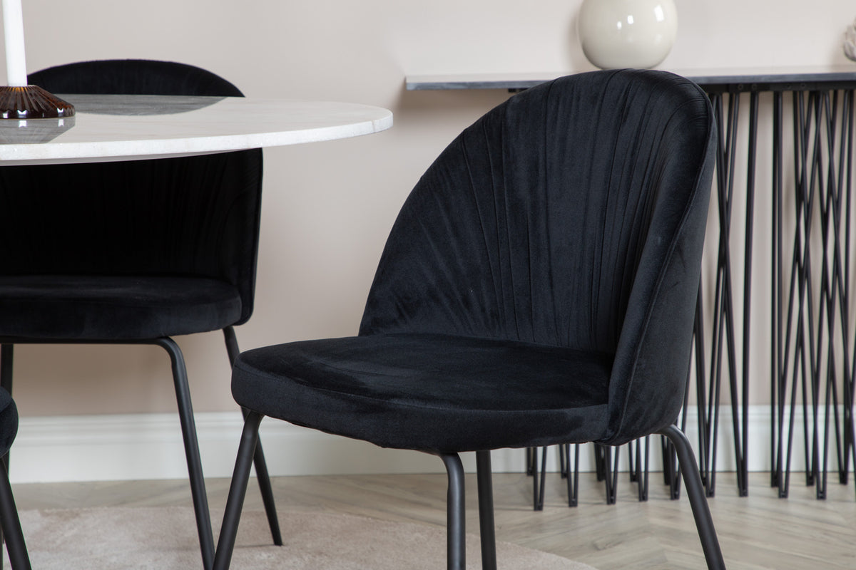 Wrinkles matstol x2, svart