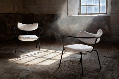 Duffy fåtölj, off-white teddytyg