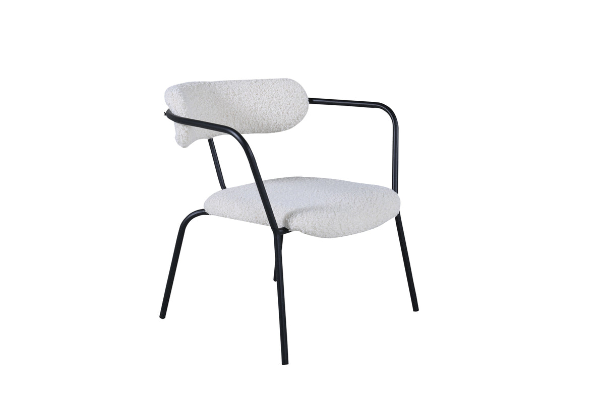 Duffy fåtölj, off-white teddytyg