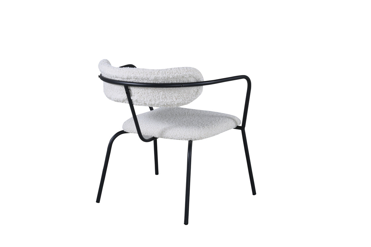 Duffy fåtölj, off-white teddytyg