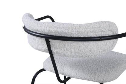 Duffy fåtölj, off-white teddytyg