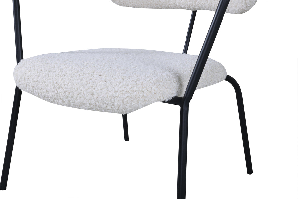 Duffy fåtölj, off-white teddytyg