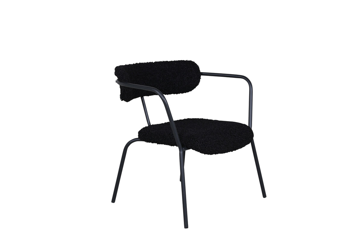 Duffy fåtöljer, svart teddytyg