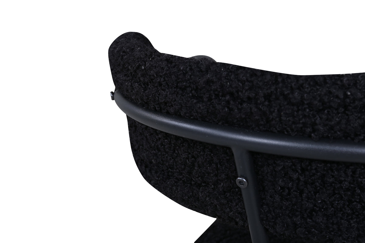 Duffy fåtöljer, svart teddytyg