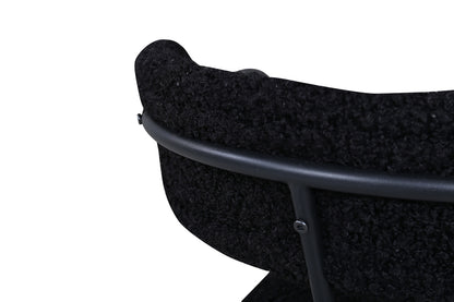 Duffy fåtöljer, svart teddytyg