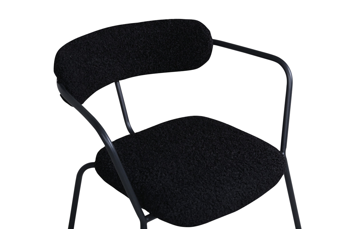 Duffy fåtöljer, svart teddytyg