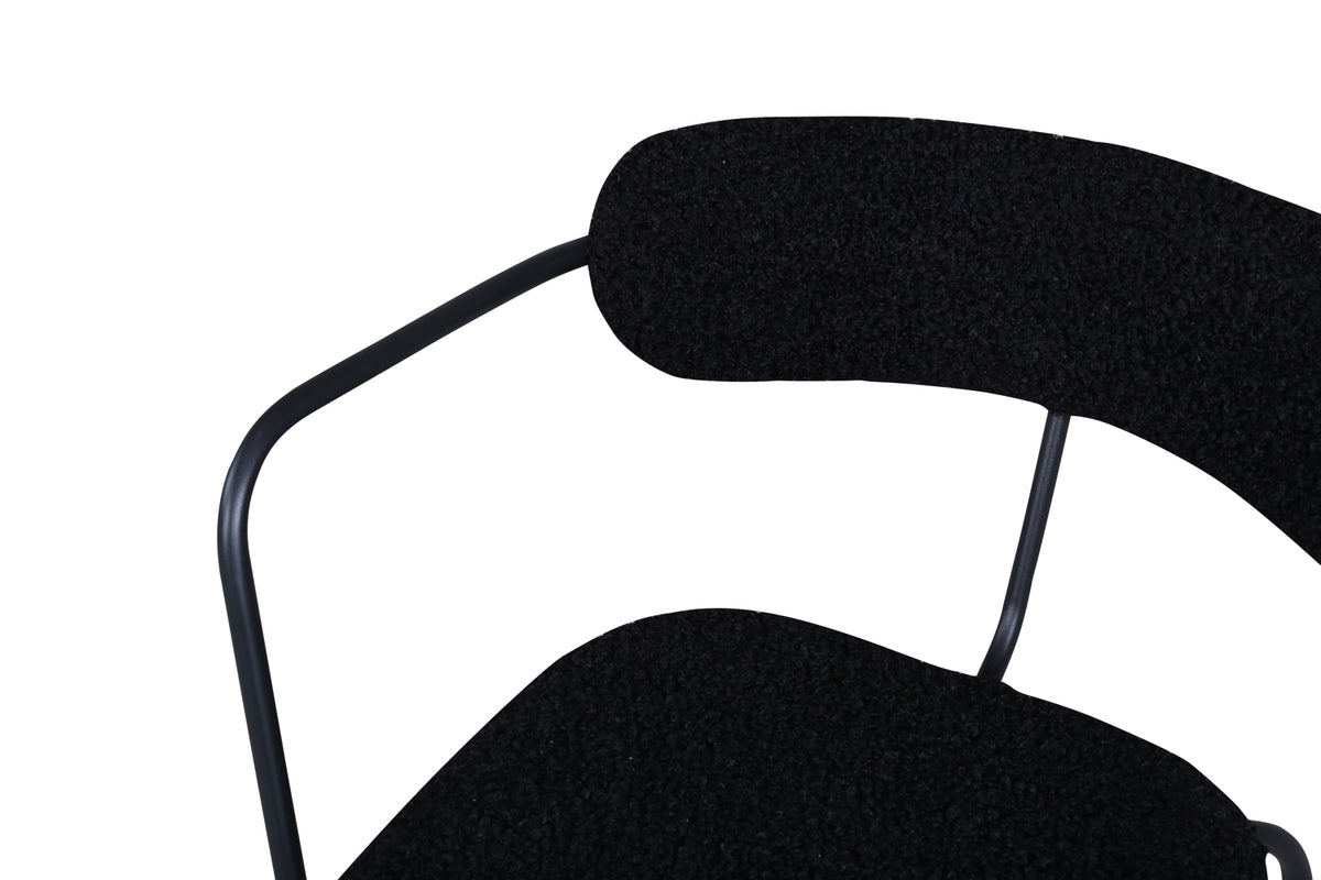 Duffy fåtöljer, svart teddytyg