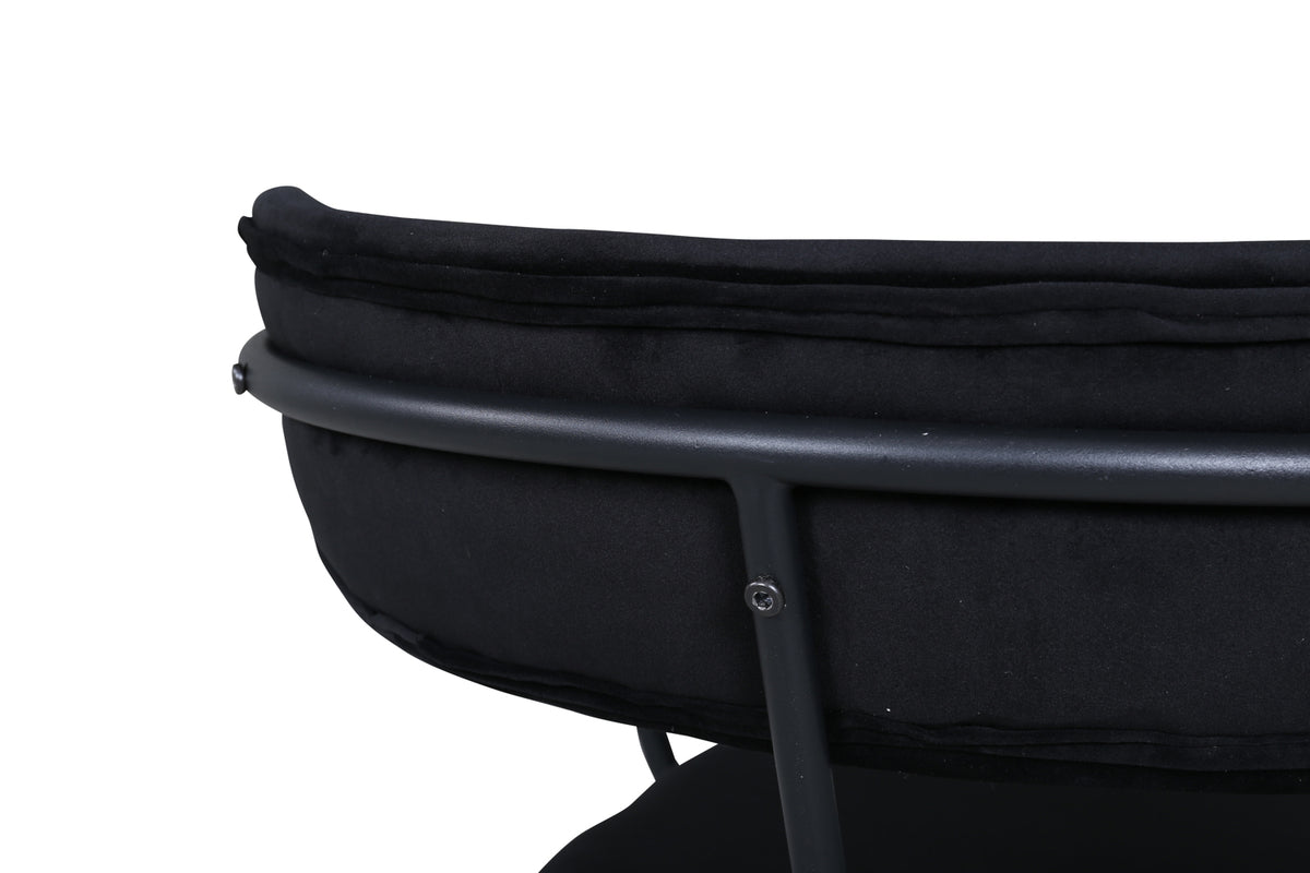 Duffy fåtölj, svart sammet