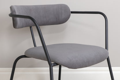 Duffy fåtölj, grå manchester/sammet