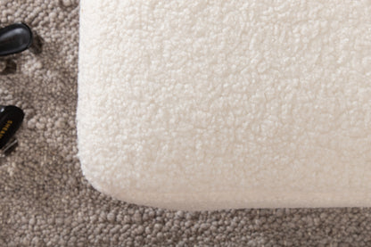 Boom puff, vit teddytyg