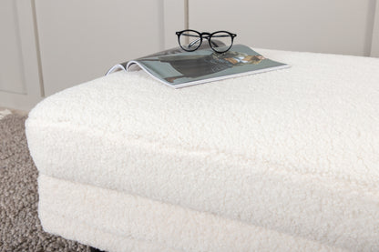 Boom puff, vit teddytyg