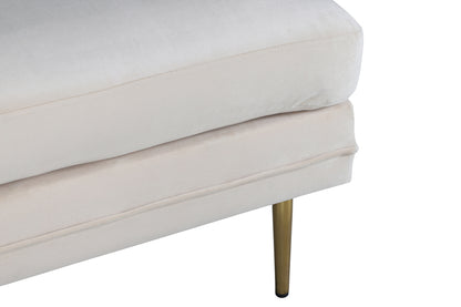 Boom puff, vit sammet