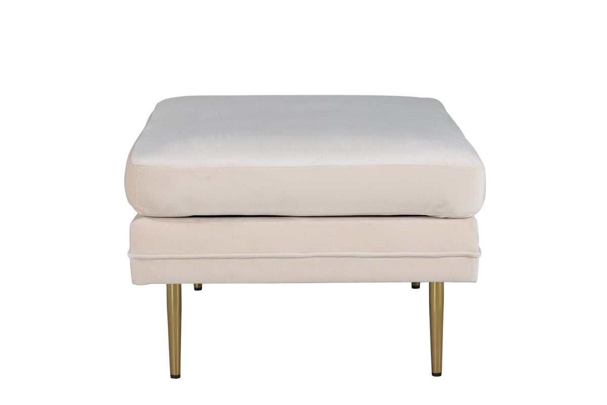 Boom puff, vit sammet