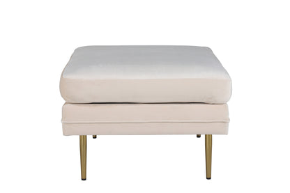 Boom puff, vit sammet