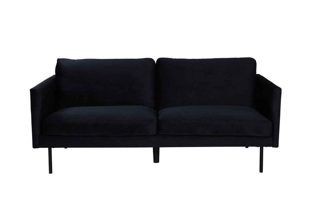 Zoom 2-sitssoffa, svart sammet