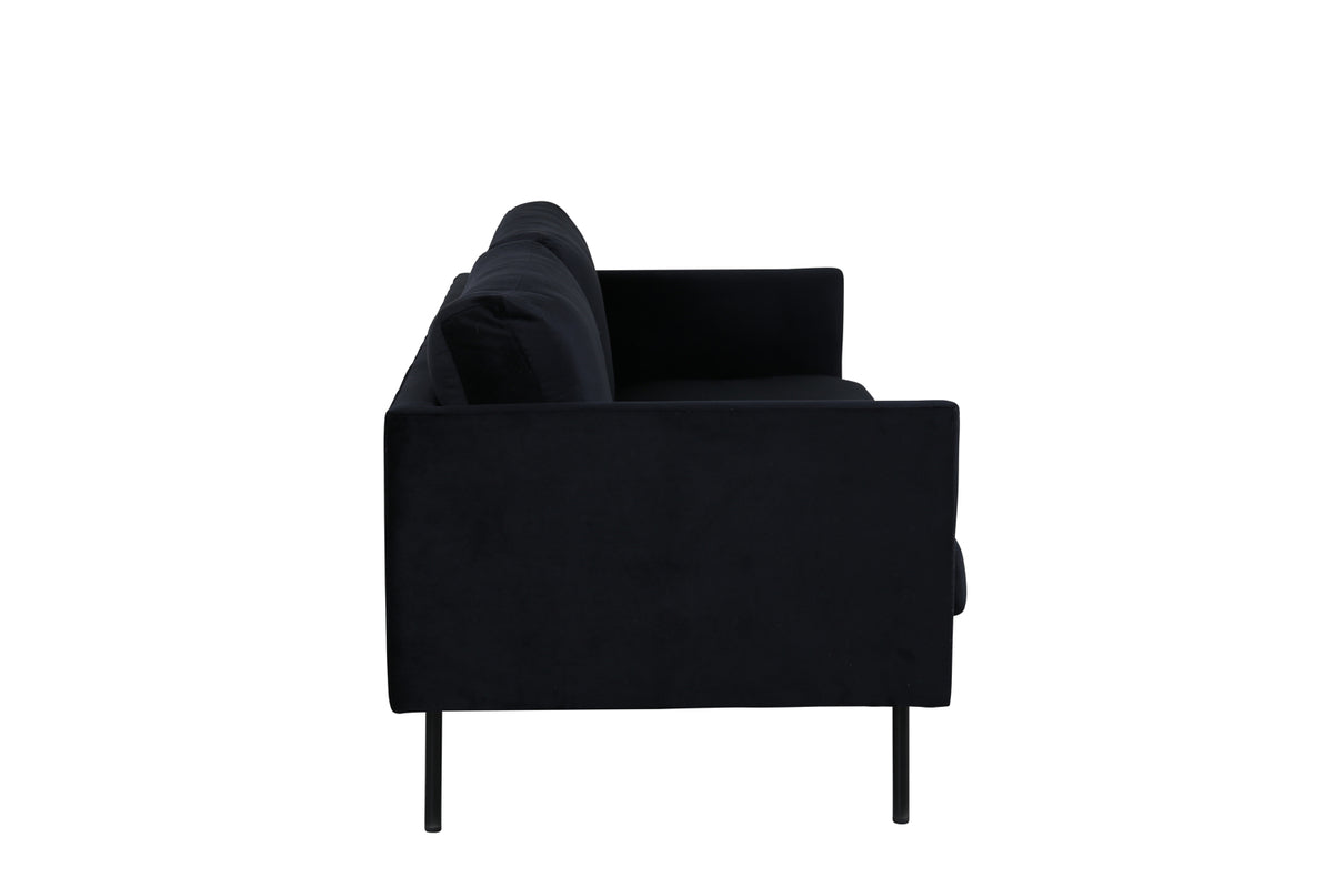 Zoom 2-sitssoffa, svart sammet