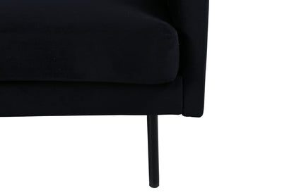 Zoom 2-sitssoffa, svart sammet