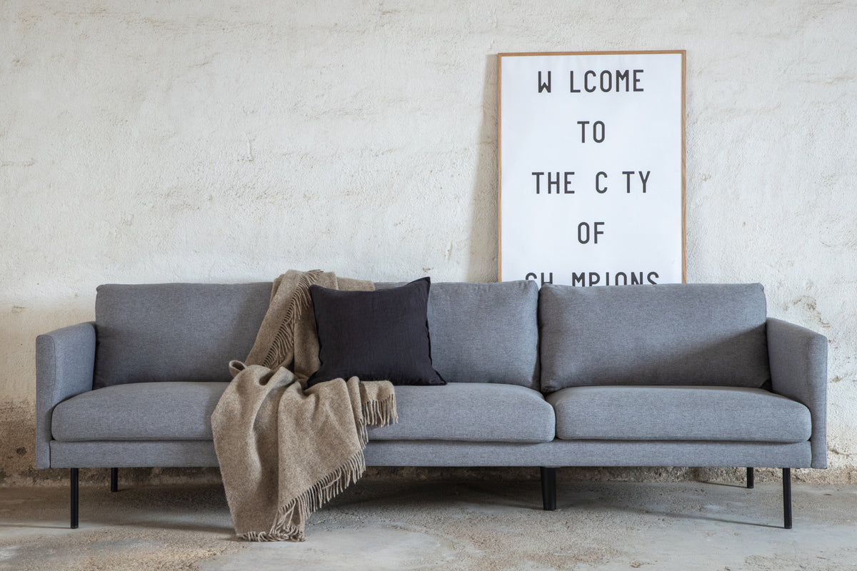 Zoom 3-sitssoffa, grå