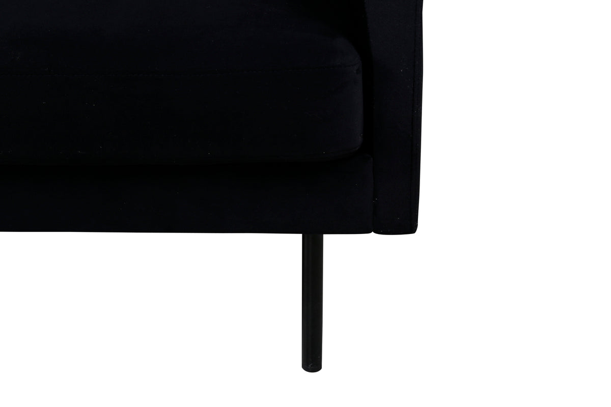 Zoom 3-sitssoffa, svart