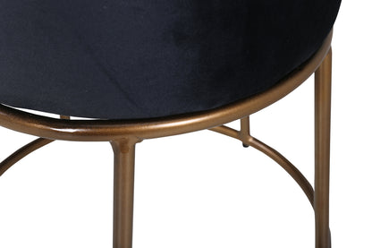 Petra puff, svart/koppar