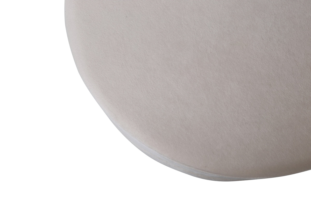 Pot puff/fotpall, ljusbeige