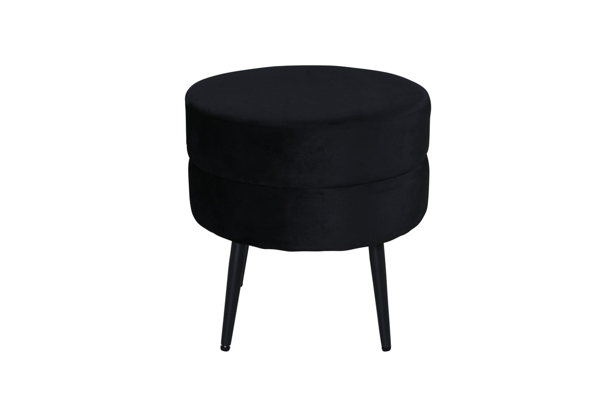 Pot puff/fotpall, svart