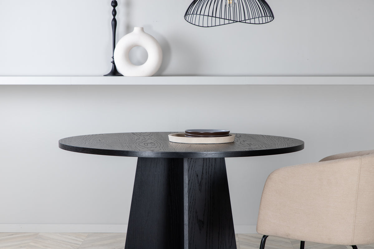 Bootcut matbord ⌀110, svart