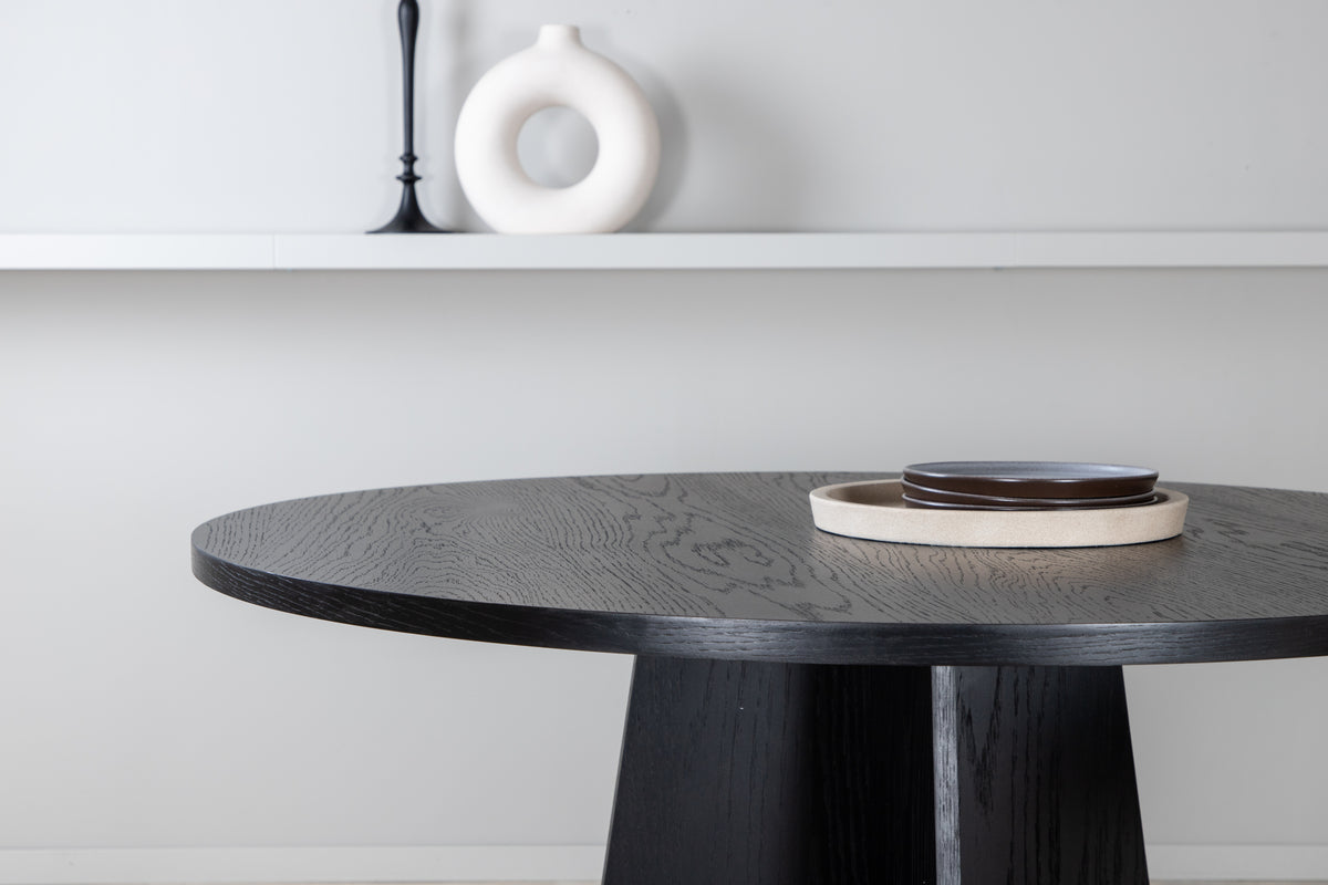 Bootcut matbord ⌀110, svart