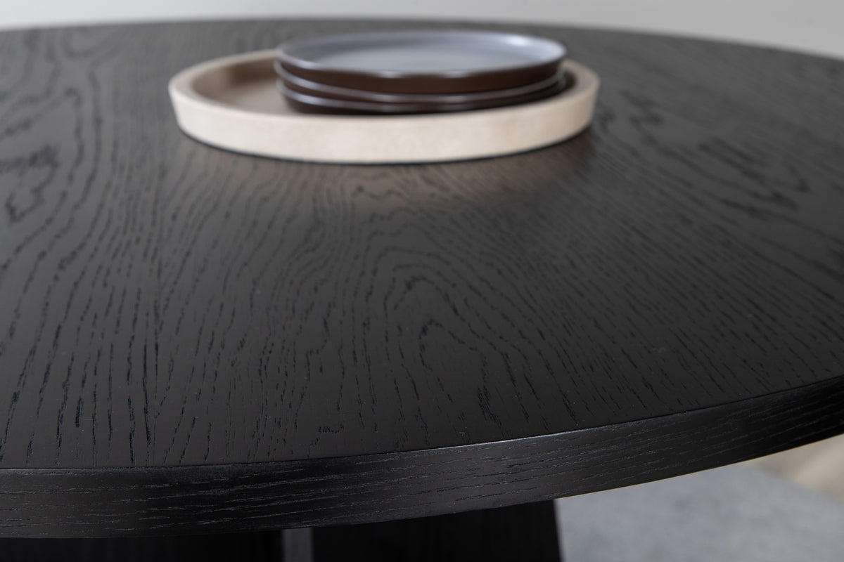 Bootcut matbord ⌀110, svart