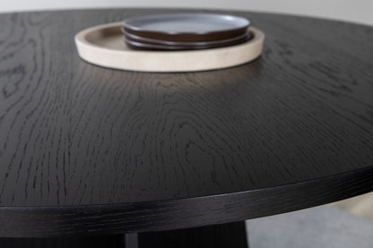 Bootcut matbord ⌀110, svart
