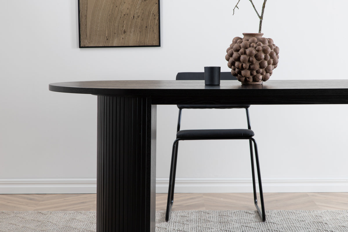 Bianca matbord, svart