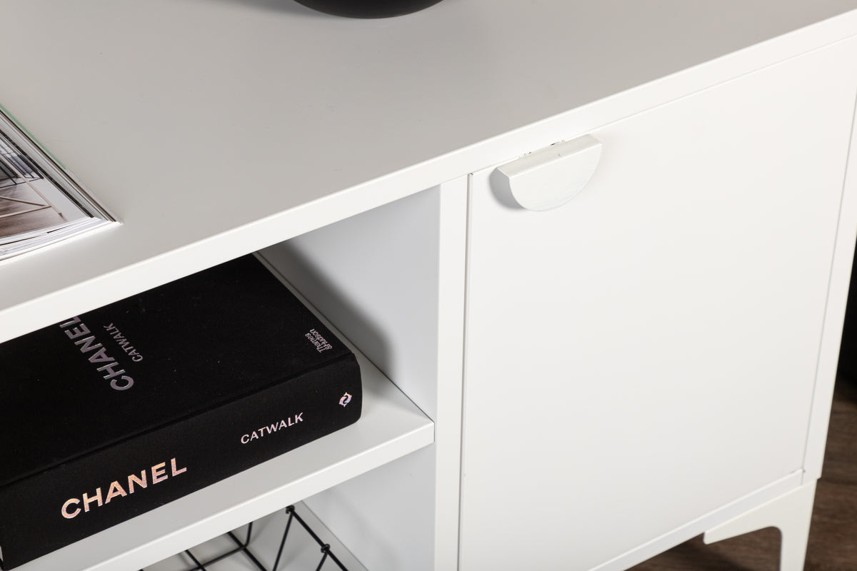 Piring tv-bänk, vit