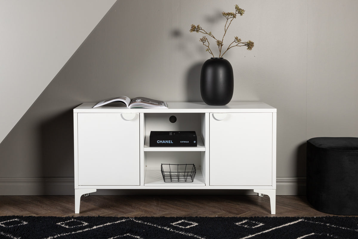 Piring tv-bänk, vit