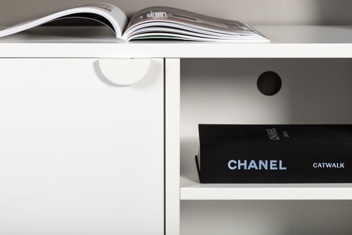 Piring tv-bänk, vit