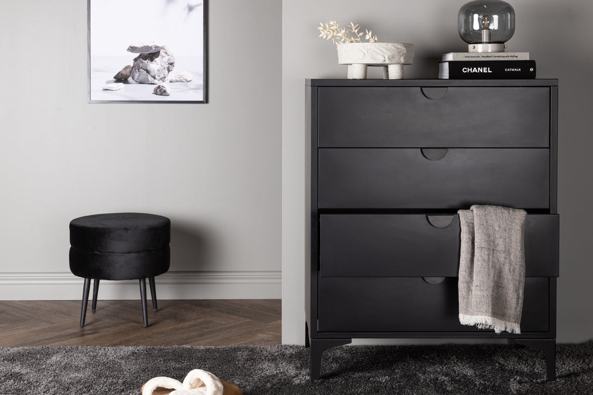 Piring byrå, svart 98x78x40