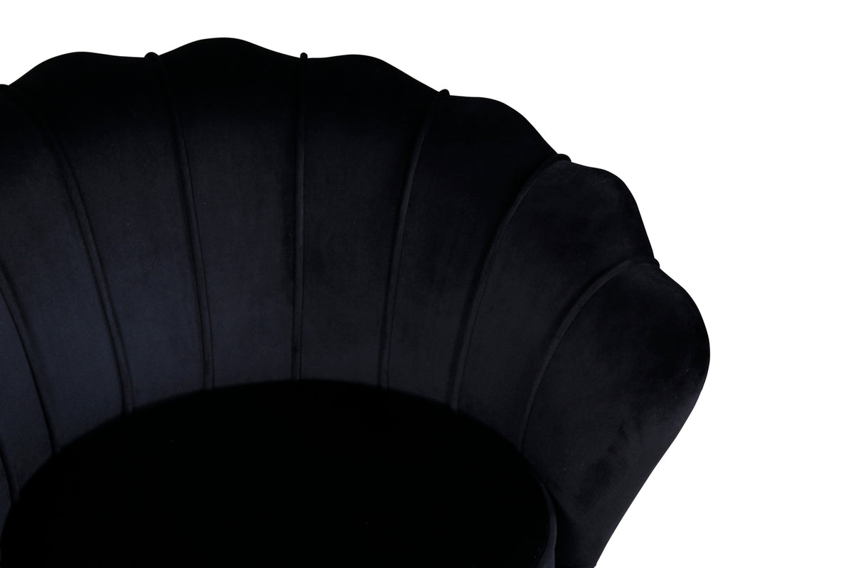 Calais fåtölj, svart