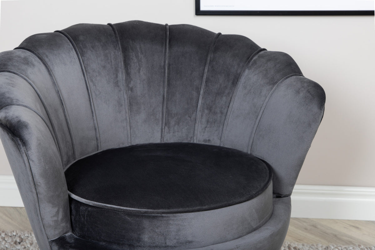 Calais fåtölj, mörkgrå