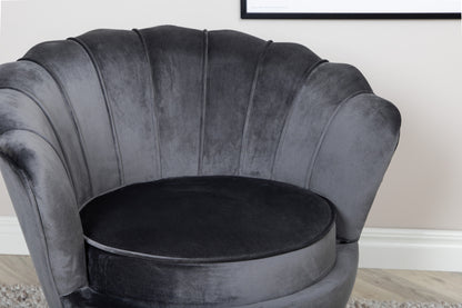 Calais fåtölj, mörkgrå