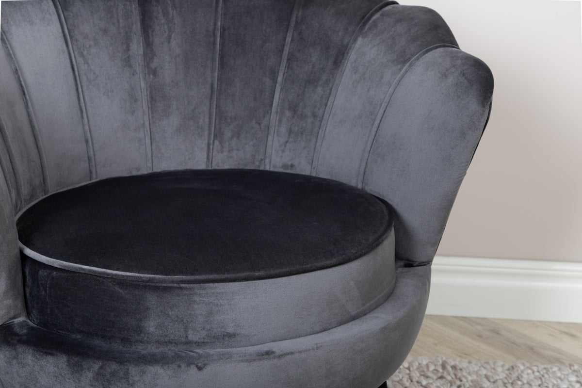 Calais fåtölj, mörkgrå